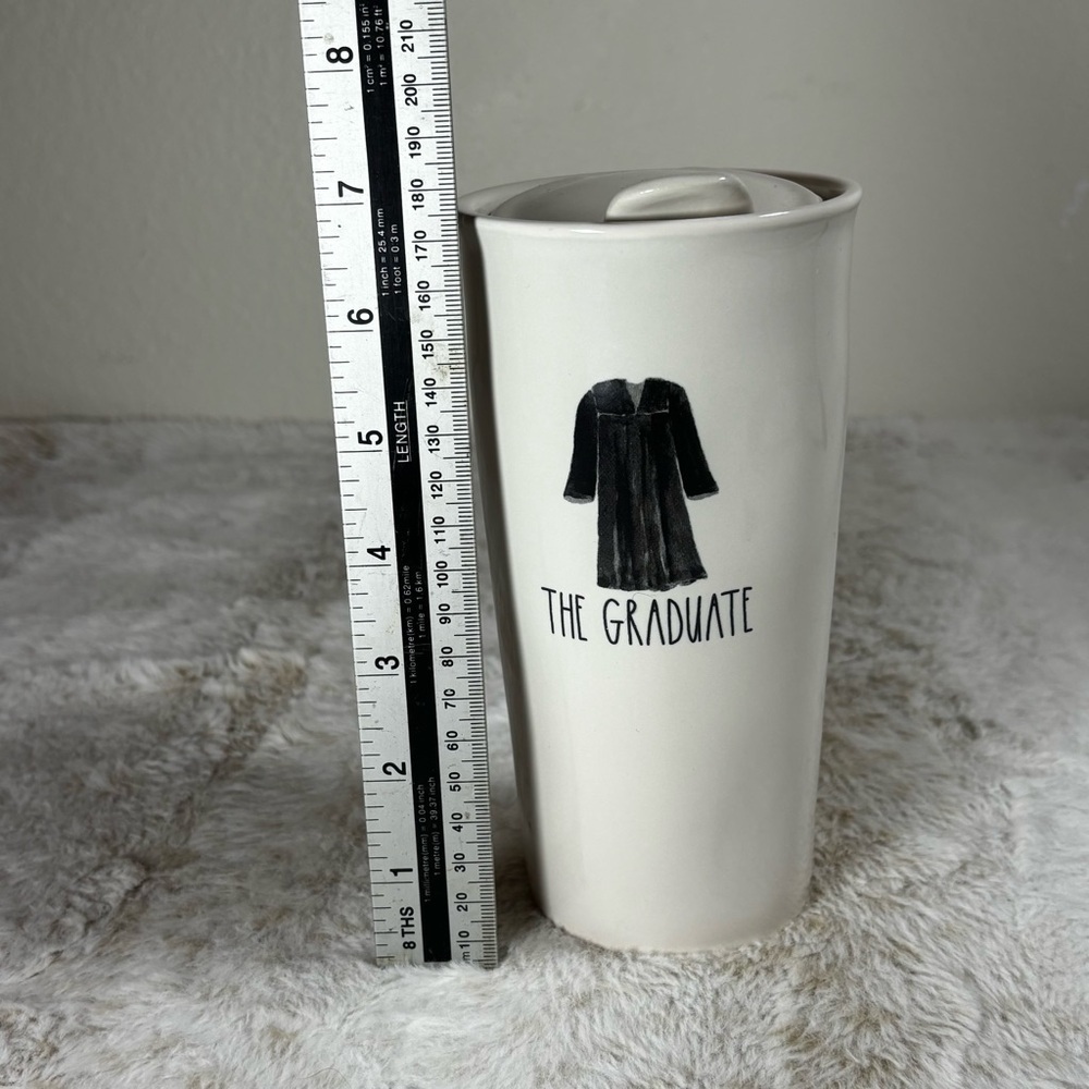 Rae Dunn The Graduate Travel Mug with Lid Artisan Collection Ceramic - Picture 2 of 7
